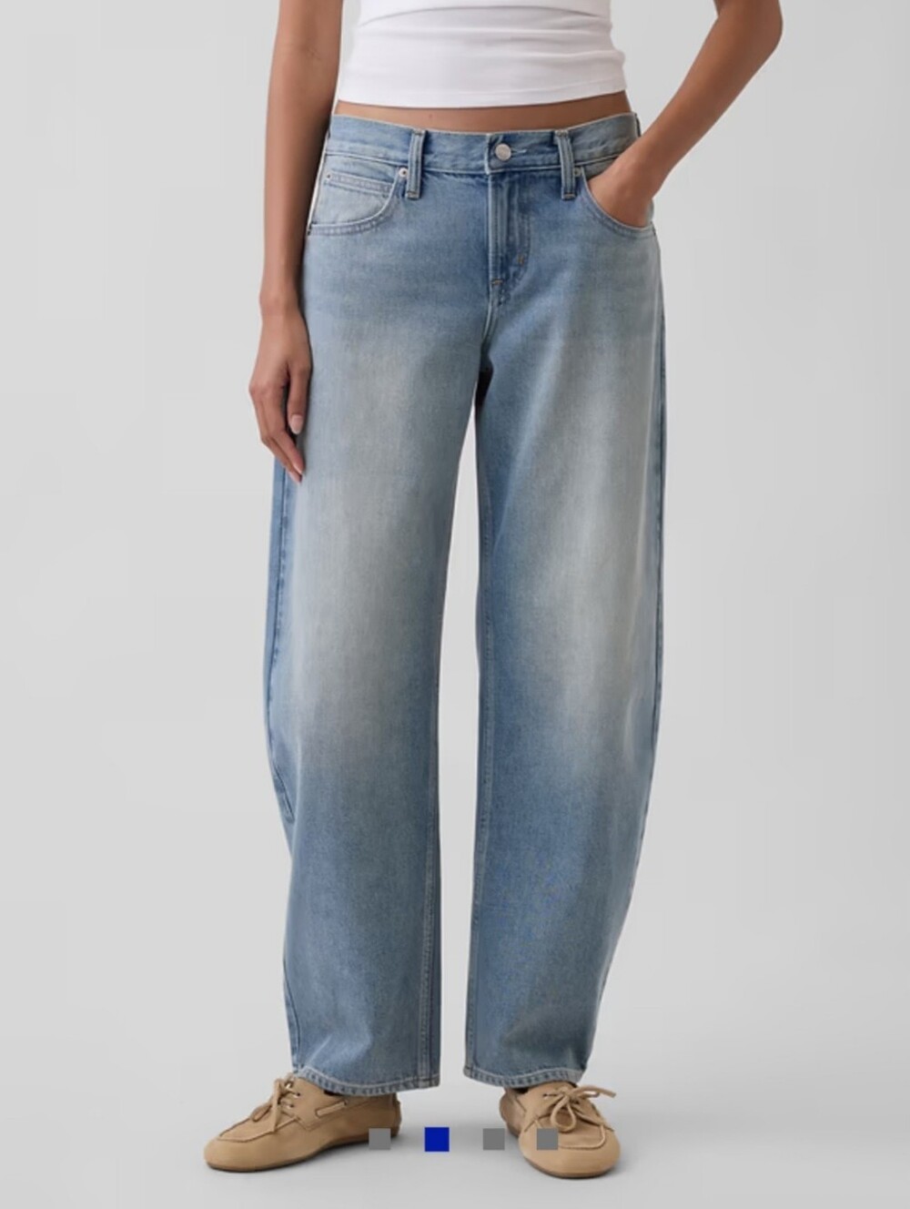 Gap Barrel Low Rise Blue Jeans 28P